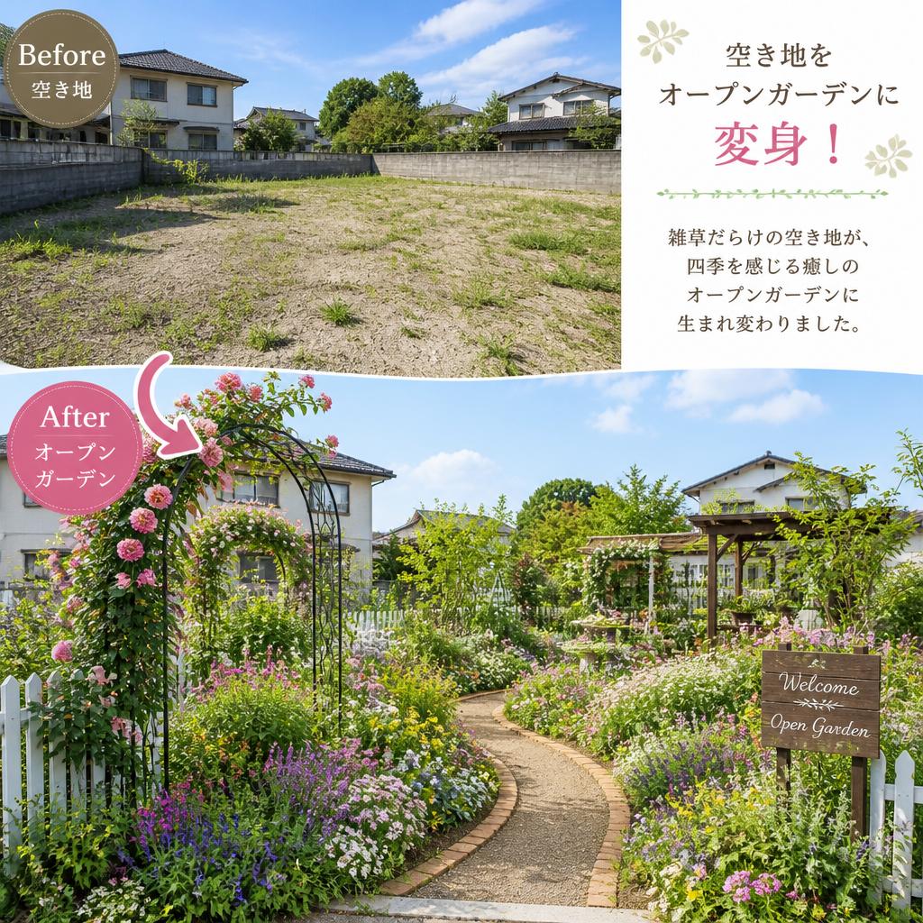 空き地をオープンガーデンに変身させる！