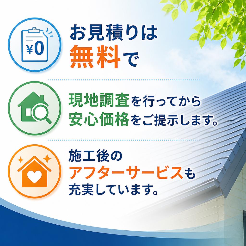 納得のいくお見積りとアフターフォロー