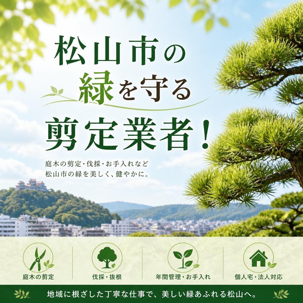 松山市の緑を守る剪定業者！