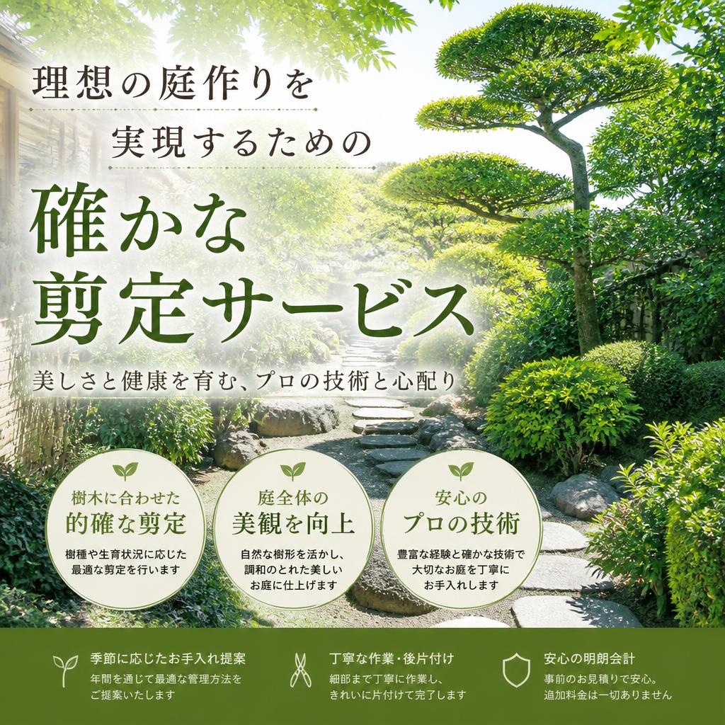 理想の庭作りを実現するための確かな剪定サービス