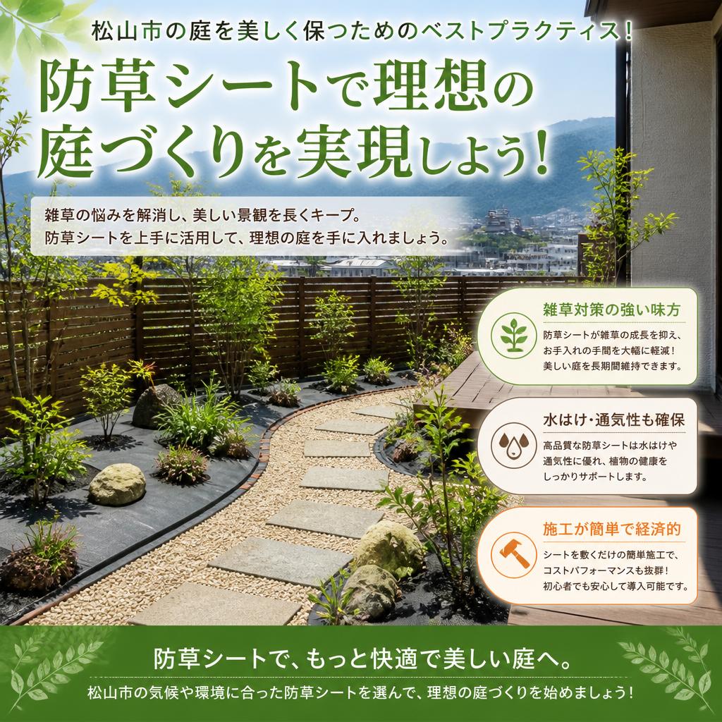 松山市の庭を美しく保つためのベストプラクティス！防草シートで理想の庭づくりを実現しよう！